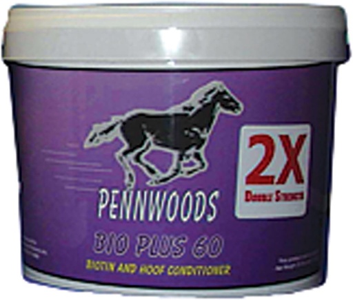 [BRSWIZL4OR4BSHLM] PENWOODS EQUINE PROIZVODI 120743 2X Bio Plus 60 Dopolnitev konj z dvojno močjo, 4 lb