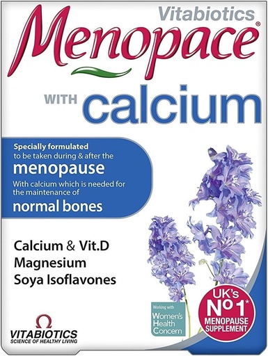 [BRSWIHQAOYHWGAA5] 4 Einheiten (Bulk Pack) Vitabiotics Menopace mit Calcium 60 Tabletten