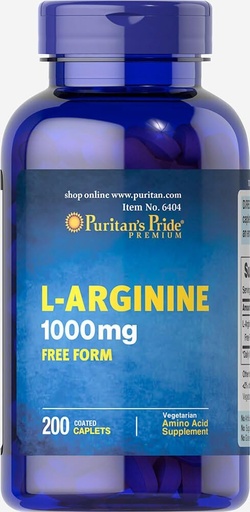 [BRSWGEAODIBWCGQZ] Puritan's Pride L-Arginine 1000 mg-200 Caplets