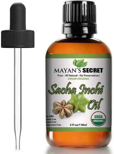 [BRSWGHA7DFYBY232] Mayan's Secret Sacha Inchi Oil - USDA Certified Organic Omega-3-6-9
