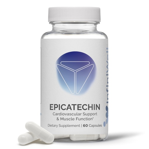 [BRSW2GDQOYHBYGTA] InfiniWell Epicatechin Supplement - Support Muscle Building & Nitric Oxide Production - Promote Healthy Protein Synthesis, Exercise Recovery, Antioxidant Support & Cognitive Function (60 Capsules)