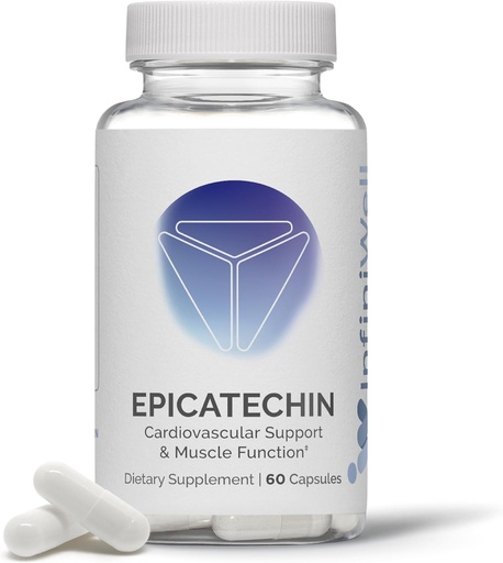[BRSW2GDQOYHBYGTA] InfiniWell Epicatechin Supplement - Support Muscle Building & Nitric Oxide Production - Promote Healthy Protein Synthesis, Exercise Recovery, Antioxidant Support & Cognitive Function (60 kapslar)