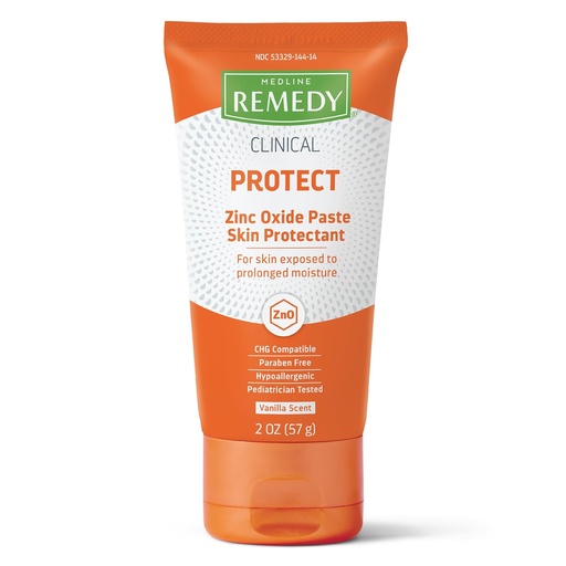 [BRSWIHIEAUNGYDD6] Medline Remedy Clinical Zinc Oxide Paste Skin Protectant (2 oz Tube), Vanilla Scent, Diaper Rash Cream, Incontinence Care, Wetness Protection, Paraben Free, Hypoallergenic, Adults, Children