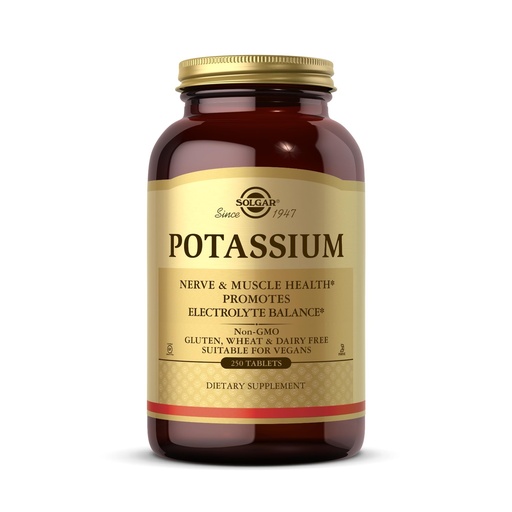 [BRSWIYTYO4GBCEDI] Potassium Gluconate Solgar 250 Tabs