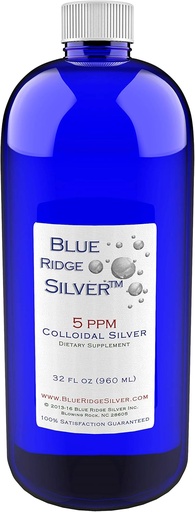 [BRSWKZT2CYPBYCY3] 5 ppm 32 oz Colloidal Silver Natural Immune Support Health Supplement