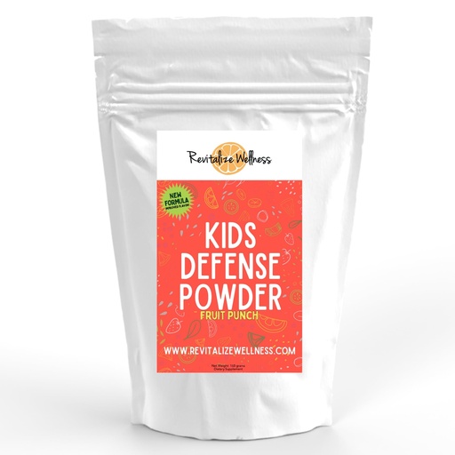 [BRSROHDQCMGROGYV] Kids Defense Powder | New Formula, Improved Flavor | Orthomolecular Dose of 1000 mg Vitamin C and 250 mg B3 | Pure, Corn Free, & GMO-Free | Fruit Punch Flavor | 120 Servings