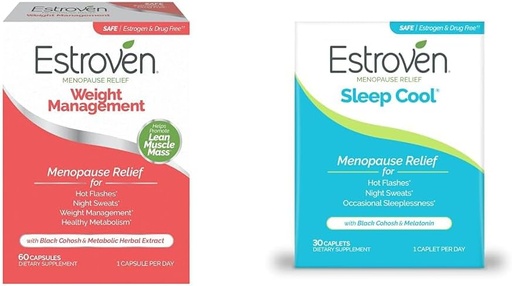 [BRSROAIPCQCR4YI4] Estroven vægthåndtering for overgangsalder Relief - 60 Ct. & Sov cool for overgangsalder Relief, 30 Ct, Sovestøtte supplement