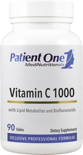 [BRSWGZICAQHW23Q4] Patient One Vitamin C 1000 mg | Supplement to Support Immune System Health* | Lipid Matrix Plus Bioflavonoids for Enhanced Absorption | 90 Tablets