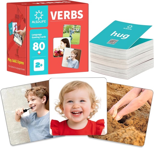 [BRSRAYLYBYCRU3T2] 80 lá bài hành động có video hành động đặc biệt cho bài phát biểu Therapy Verbs Flash của Toddler
