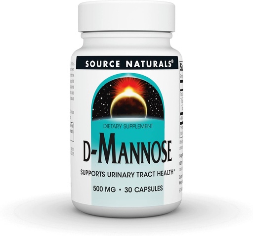 [BRSWIYD7CMJWGH3Y] 资料来源:Naturals D-Mannose, Potent Urinary Tract & Bladder 健康支助*,500mg - 30 Capsules