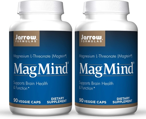 [BRSW2AYFA4BQIFLX] Fórmula de Jarrow MagMind - 90 Capsules, paquet de 2 - Inclou Magnesi L-Threonte (Magten) - Suport al cervell de salut i funció - 60 Servings totals