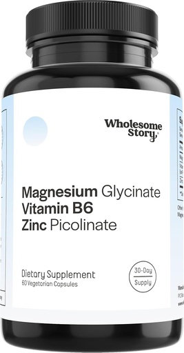 [BRSWYFIFO4GWGFDX] 3-in-1 Sinkkipikolinaatti Magnesium Glycinate lisäravinteet B6-vitamiini ... Magnesium ja sinkki-vitamiini...