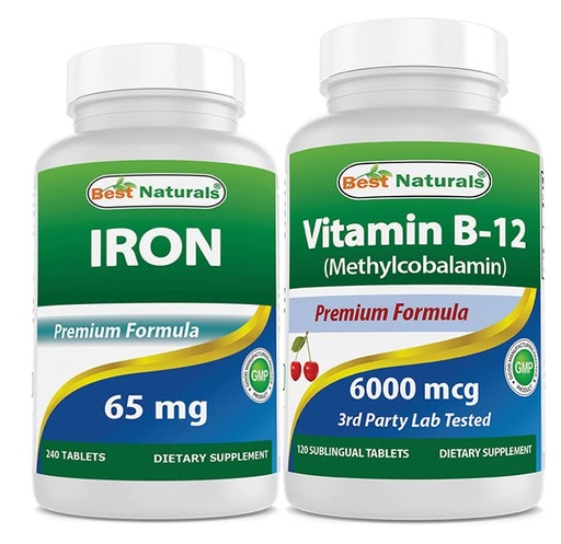 [BRSRMCYCPIAWOF3O] Iron 65 mg & Vitamin B12 6000 mcg