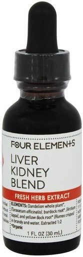[BRSWIFT3OEGAIYDY] Liver Kidney Blend Herbal Tincture Four Elements Organic Herbals 1 oz Liquid
