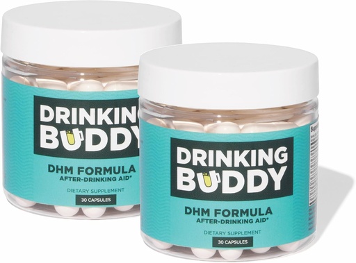 [BRSRMBD6AAFBSD3K] Drinking Buddy (2pack, After-Drinking Aid with DHM, Prickly Pear, L-Cystine and L-Theanine, Milk Thistle, B-Vitamins, Ginger