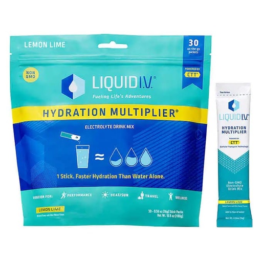 [BRSWECQZCUCRUDTO] Liquid I.V. Hydration Lemon Lime Electrolyte Powder Drink Mix, 28 Count