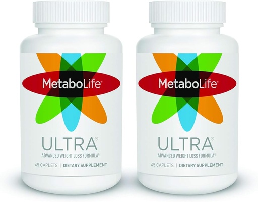 [BRSWKFD3AIPRECI3] MetaboLife Ultra - Dietary Supplement - Hunger Supplement for Women & Men - 800 mg, 45 Caplets (2 Pack)