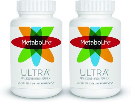 [BRSWKFD3AIPRECI3] Twinlab MetaboLife Ultra - Dietary Supplement - Hunger Supplement for Women & Men - 800 mg, 45 Caplets - 2 Pack