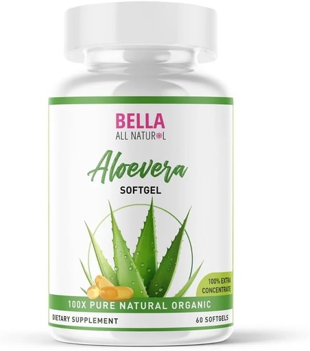[BRSRAEDRCN5WYA36] Bella All Natural Aloe Vera Softgels