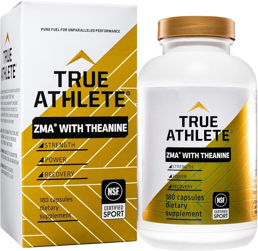 [BRSWIAQHCMIREYI3] True Athlete ZMA with Theanine is Designed for Better Immune Function and Muscle Repair Also Supporting Energy Metabolism and Better Sleep Recovery. (180 Capsules)