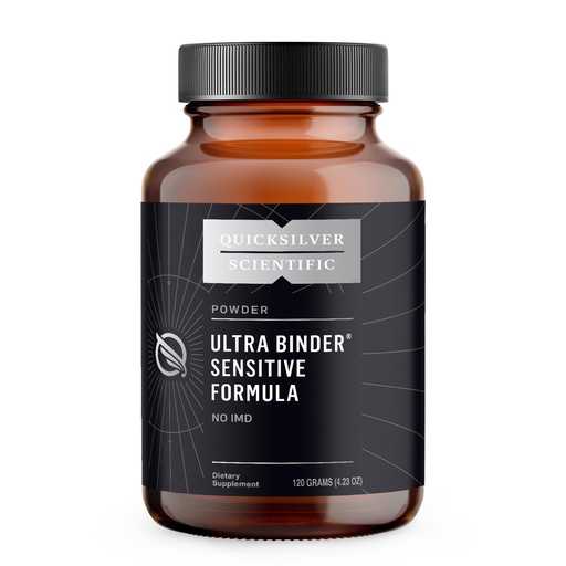[BRSWGGANAUJWMA3U] Quicksilver Scientific Ultra Binder Sensitive Formula - Gut Health Supplement with Activated Charcoal, Bentonite Clay - Cleansing Support Powder (120g)