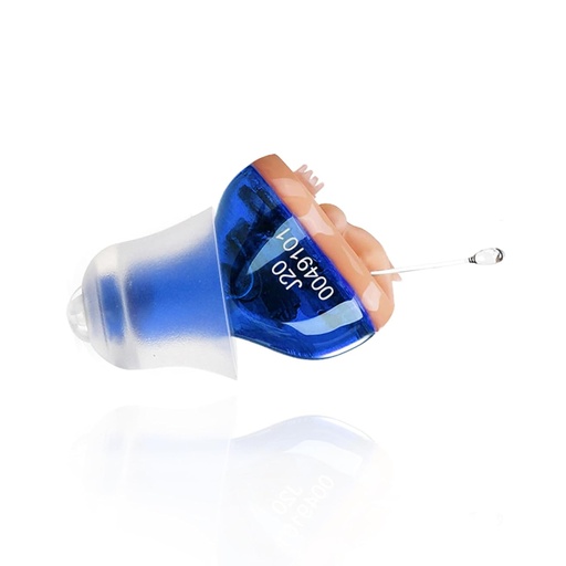 [BRSRMAYYCICQYCLP] Hearing Aid, Ear Amplifier for Hearing, Battery Operated Hearing Aids for Seniors CIC In the Ear Hearing Amplfier Affordable Sound Enhancer Blue (Left Ear)