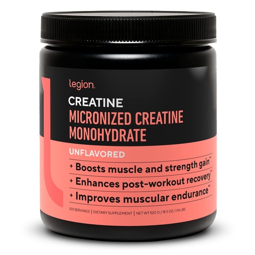 [BRSRAHQ5PICRM3A3] LEGION Micronized Creatine Monohydrate Supplement - Clean Creatine Powder for Muscle Gain & Post Workout Recovery - Micronized Creatine Supplement for Maximum Absorption (100 Servings, Unflavored)