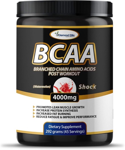 [BRSWYZLYOAMBS2DO] Original BCAA Powder 2:1:1 - Branched Chain Amino Acids for Muscle Building & Recovery, Fat Burning Support - Fruit Punch & Watermelon (45 Servings)