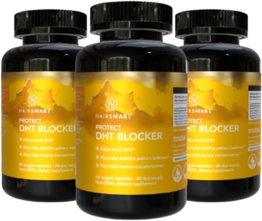 [BRSW2FINAUIAMYLX] DHT Blocker for Men and Women, Gluten-Free Formula, Saw Palmetto, Stinging Nettle, Green Tea, Pygeum Bark & Pumpkin Seed | Hair Supplements for Hair Growth, 60 Count, Pack of 3