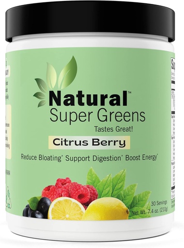 [BRSRMGAEOAJRGCD5] Super Greens Powder Organic| Green Supplements| Great Tasting Fruits and Vegetables Juice & Smoothie Mix Probiotics & Digestive Enzymes& Chlorella(Citrus Berry)1 item,7.4 Ounce