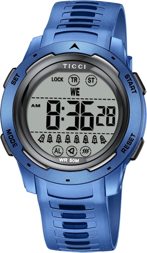 [BRSRMBAPDIGQ2DTV] Pria TICCI Perempuan Unisex 8 Alarm Vibrating Watch Medication Aids Vibra Pemberitahuan Pil Pengingat Big Digit tahan air