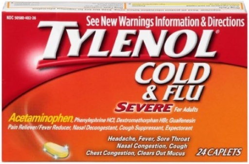 [BRSWKGYIBIBGMHLE] Tylenol Frio & Flu Sever Tamanho 24ct Tylenol Frio & Flu Sever 24ct
