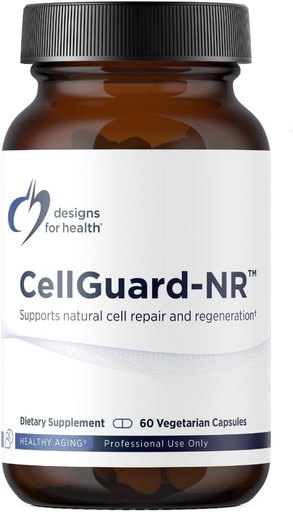 [BRSRMEIKCIPQ2YLA] עיצובים עבור בריאות Cellguard-NR - NAD+ תוסף - Nicotinamide Riboside Chloride עם Resveratrol + Pterostilbene כדי לתמוך תיקון תאים והזדקנות בריאה (60 קפסולות טבעוניות)