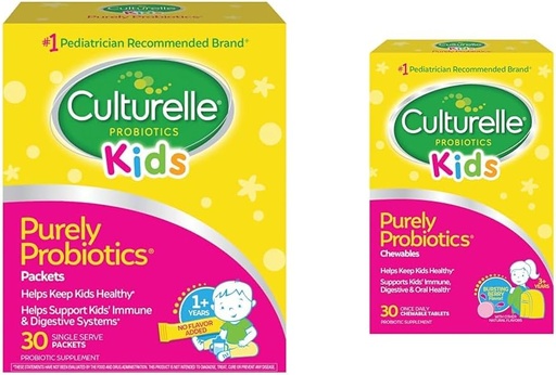 [BRSROAINAACBA2T2] Culturelle Kids Daily Probiotic Supplement & Kids Chewable Daily Probiotic pour enfants, 3 ans et plus, 30 ans