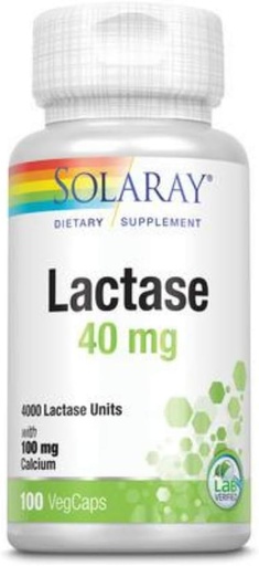 [BRSWIYQLA54QOYDU] SOLARAY Lactase Capsules, 40mg , 100 الكونت