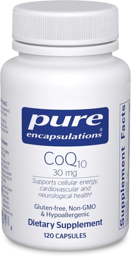 [BRSWIZQMBZYB6DLA] Pure Encapsulations CoQ10 30 mg | Coenzyme Q10 Supplemento per energia, antiossidanti, salute cerebrale e cellulare, cognizione e supporto cardiovascolare* | 120 capsule