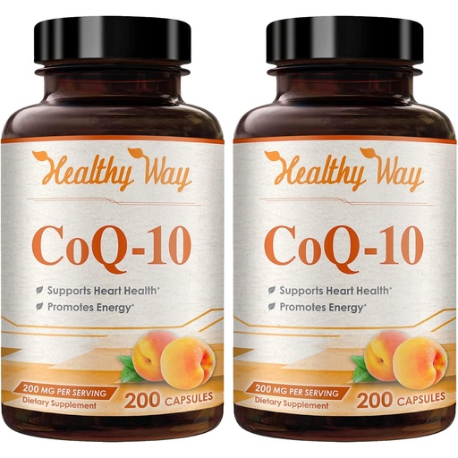 [BRSWGGADCVYWEYLG] Coenzyme Q10 200mg CoQ10 Supplement - Once Daily Coq 10 200mg Powder Capsules for Healthy Heart Antioxidant and Energy Support - Non-GMO Quick Absorption Ubiquinone Q10 Coenzyme (400 Servings)