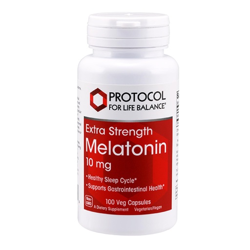 [BRSWKED7CAHGGDL2] PROTOCOL FOR LIFE BALANCE Melatonin Extra Strength - 10 mg Melatonin - Sleeping Support for Adults - Daily Immune Support - Pineal Gland Aid - Kosher & Non-GMO - 100 Veg Capsules