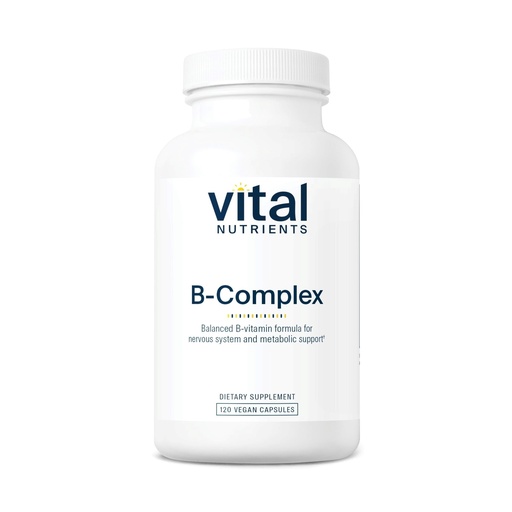 [BRSWIYQAAEHA2DLO] Vital Nutrients Vitamin B-Complex - Vegan High-Potency Methylated B Complex Vitamins - B Vitamins Support Energy Production, Metabolism, and Heart Health* - Gluten, Dairy, Soy Free - 120 Capsules