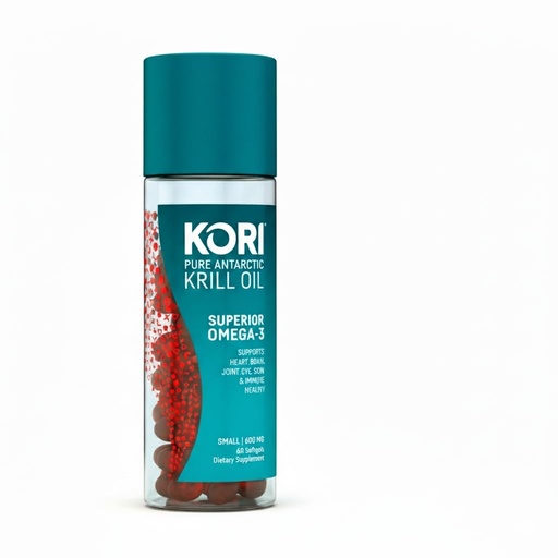[BRSW2ZAHOYMR6HTB] Kori Krill Oil Omega 3 Superior Absorption Oil Supplement, EPA & DHA, 600 mg, 60 Softgels