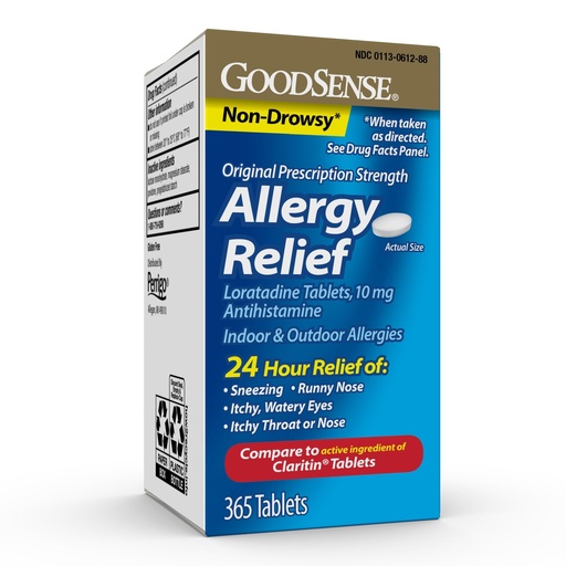 [BRSWIGQMOV7Q4DDO] GoodSense Allergy Relief Loratadine Tablets 10 mg, Antihistamine, Allergy Medicine for 24 Hour Allergy Relief, 365 Count