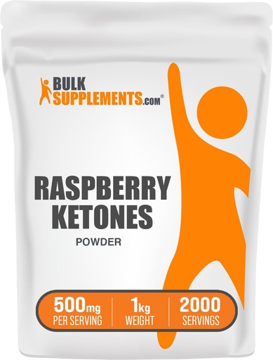 [BRSWIHAROUHR62IV] BulkSupplements.com Raspberry Ketones Powder - Raspberry Ketones Supplement, Antioxidant Source - for Energy Support, Gluten Free, 500mg per Serving, 1kg (2.2 lbs) (Pack of 1)