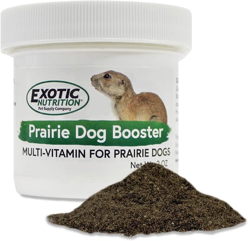 [BRSWGZD2CIFRE2D2] Exotic Nutrition Prairie Dog Booster (2 oz.) - Multivitamina completa - Powdered Vitamin &amp; Mineral Supplement for Pet Prairie Dogs