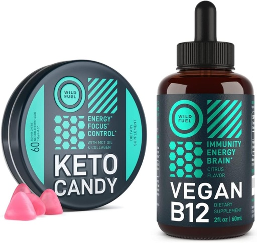 [BRSW2CAQAAAQ4ET7] WILD FUEL Keto Gummies and Vegan B12 Energy Bundle