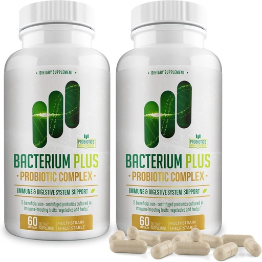[BRSRMYYLAACG2YDA] Bacterium Plus, Natural Product, immunsystem support, Patenteret formel, Original Produkt - 120 Greve - pakke med 2