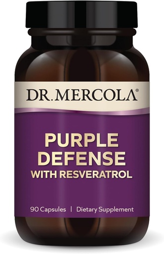 [BRSWIYL4CF4WMCLE] Dr. Mercola Purple Defense - Supporto antiossidante ad alta potenza - con Seme e Estratto di pelle - Supporta la salute cardiovascolare e cerebrale - 90 capsule
