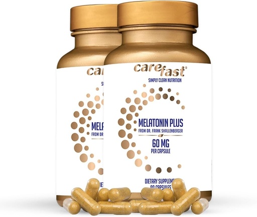 [BRSWYHT5OQCQM2DJ] Melatonin Plus - High-Dose 60mg Melatonin with Zinc & Magnesium for Better Absorption - for Holistic Wellness - 180 Veggie Capsules
