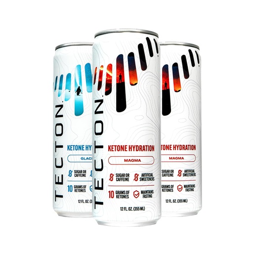 [BRSRO234BYPQI3TF] Tecton Ketone Ester- 10g BHB Ketone Ester/Serving, Patented Nature Identical Ketones - Sugar-free, Variety Pack (2 Glacier, 2 Magma), Stimulant-free