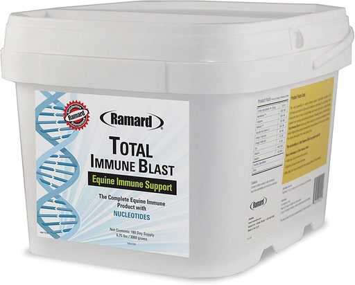 [BRSWIYILAAHQMF3U] Ramard Total Immune Blast - Equine Immune Support, Horse Vitamin & Powder Supplement w/Zinc, Selenium, Omega 3, Omega 6 & Vitamins w/Nucleotides, Equine Powder & Supplements 6.75 lbs. 180 Days Supply