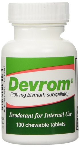 [BRSWIZT4CQHGKCI7] DEVROM Tablets (Internal Deoderant)200MG 100chewable tablets